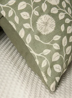 Alliums linen-blend removable-cover cushion
