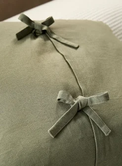 Alliums linen-blend removable-cover cushion