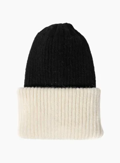 Alpaca wool reversible ribbed tuque