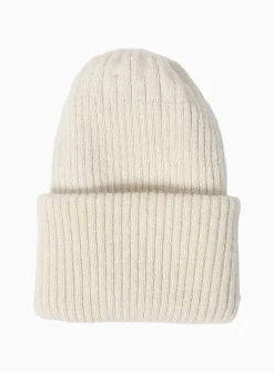 Alpaca wool reversible ribbed tuque