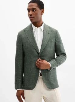 Alpine-green jacket with a touch of silk