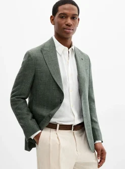 Alpine-green jacket with a touch of silk