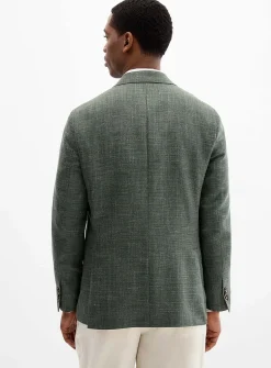 Alpine-green jacket with a touch of silk