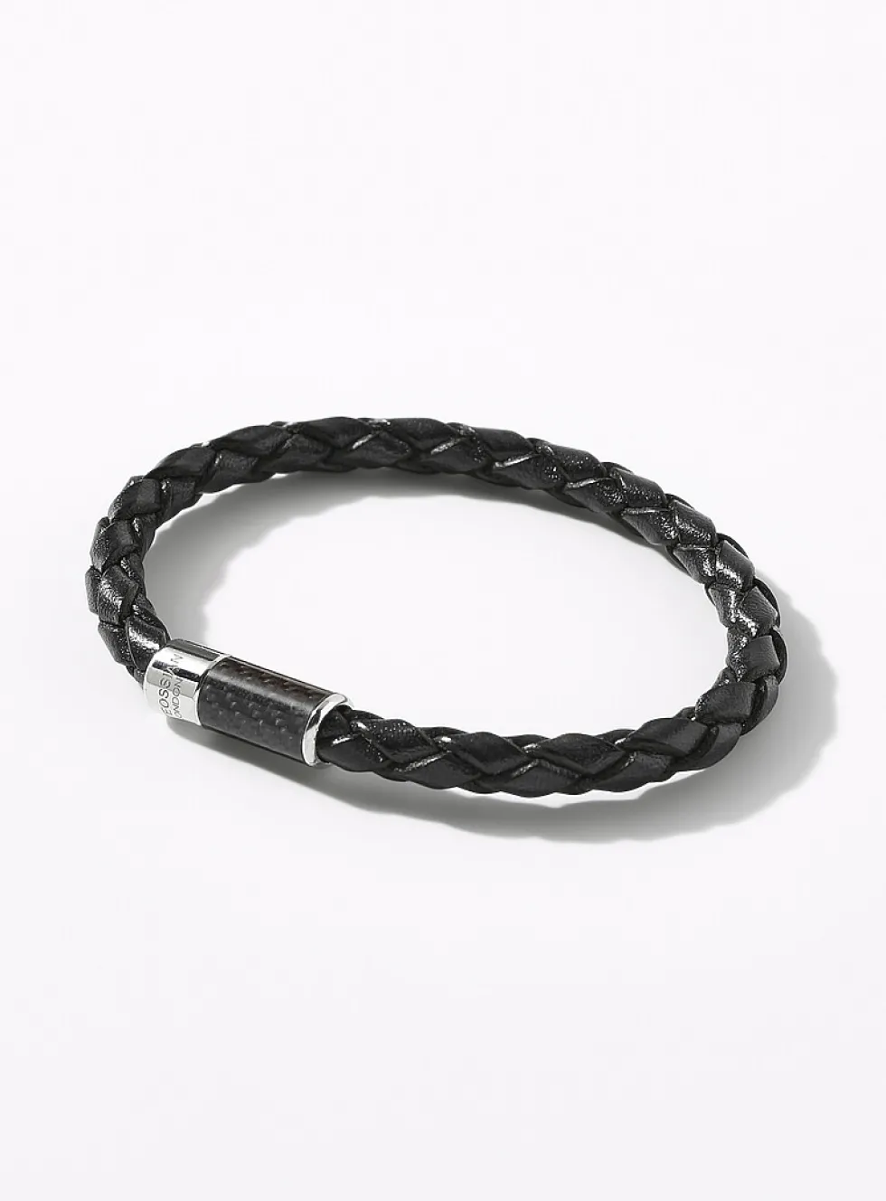 Alutex and braided leather bracelet