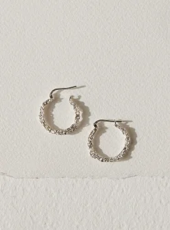 Amalgam sterling silver hoops