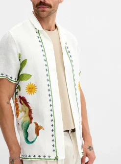 Amanzi mystical mermaid pure linen shirt