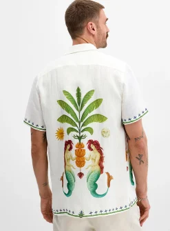 Amanzi mystical mermaid pure linen shirt