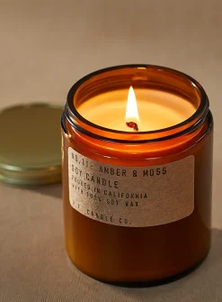 Amber & moss scented candle