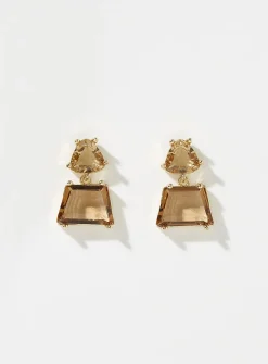 Amber gemstone earrings