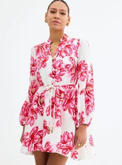 Analise magnolia jewel buttons dress