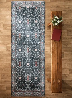 Ancient blooms Perisan-style hallway rug