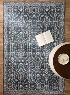 Ancient blooms print rug