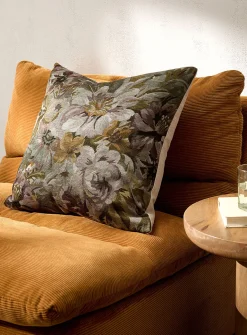 Ancient flowers removable-cover cushion