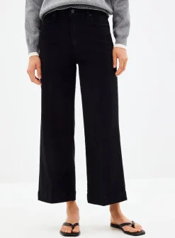 Anessa cropped solid black jean