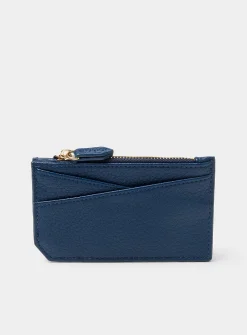 Angular-pocket pebbled card holder