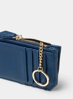 Angular-pocket pebbled card holder