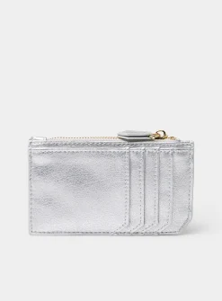 Angular-pocket pebbled card holder