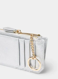 Angular-pocket pebbled card holder