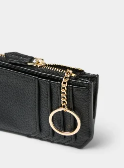 Angular-pocket pebbled card holder