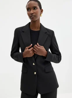 Aniba golden buttons cinched blazer