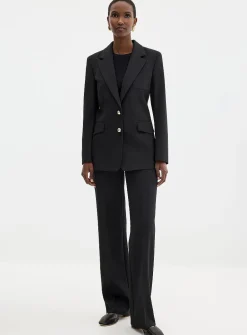 Aniba golden buttons cinched blazer