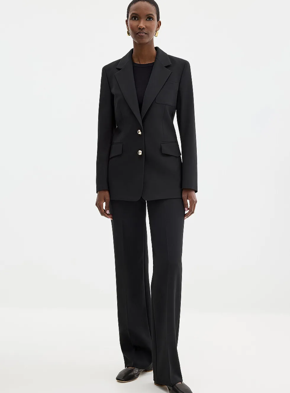 Aniba golden buttons cinched blazer