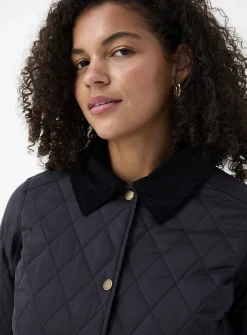 Annandale corduroy collar quilted jacket