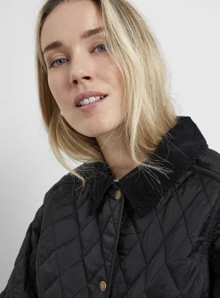 Annandale corduroy collar quilted jacket