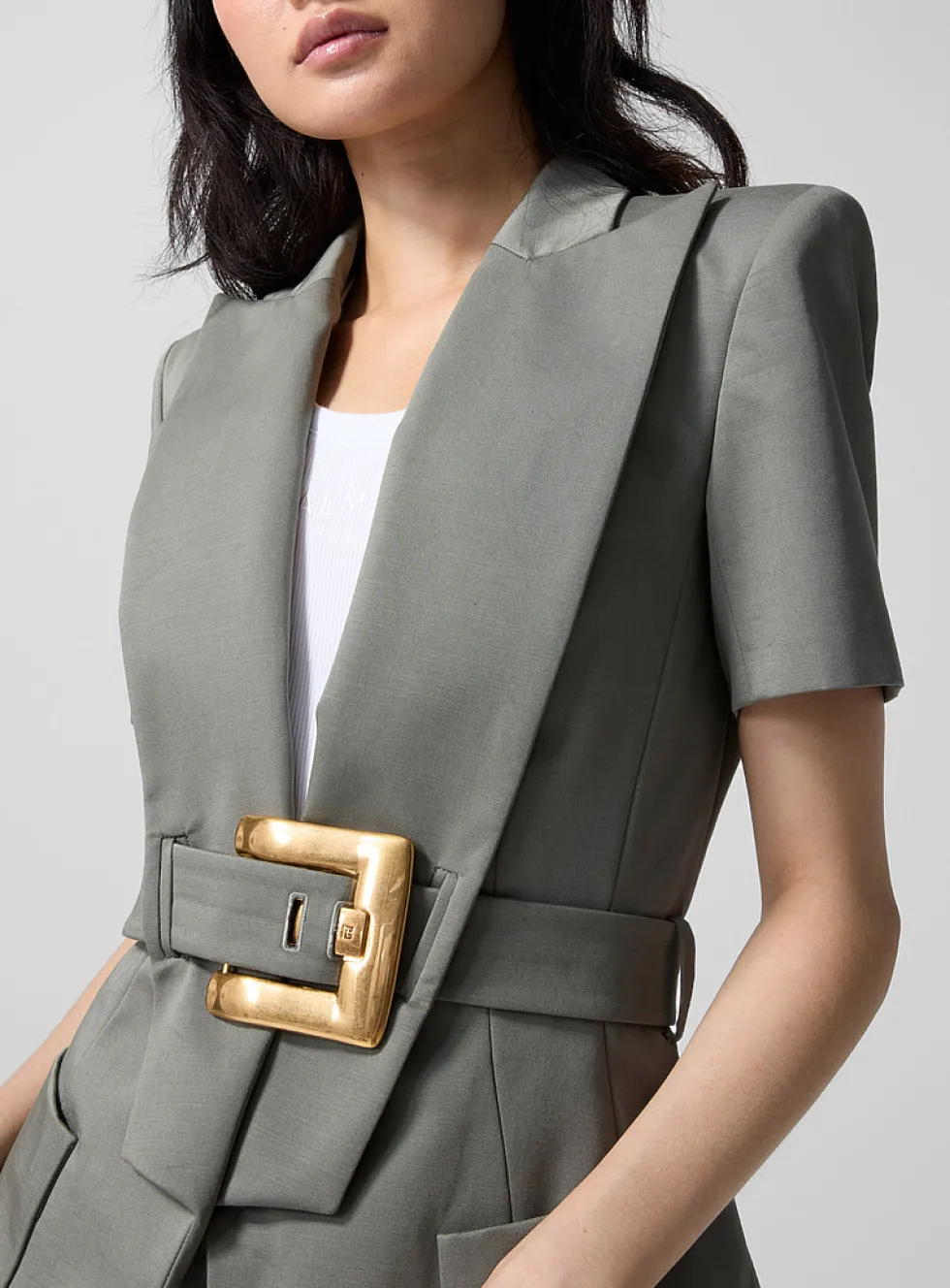 Anthem buckle gabardine jacket