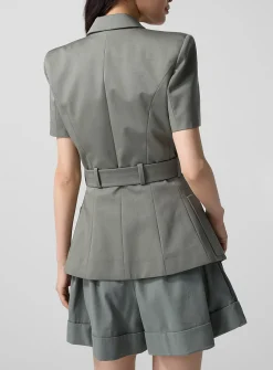 Anthem buckle gabardine jacket