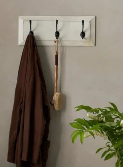 Antique 3-hook wall coat rack