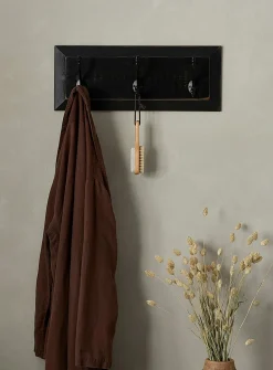 Antique 3-hook wall coat rack