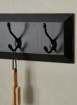 Antique 3-hook wall coat rack