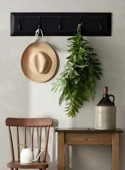 Antique 5-hook wall coat rack
