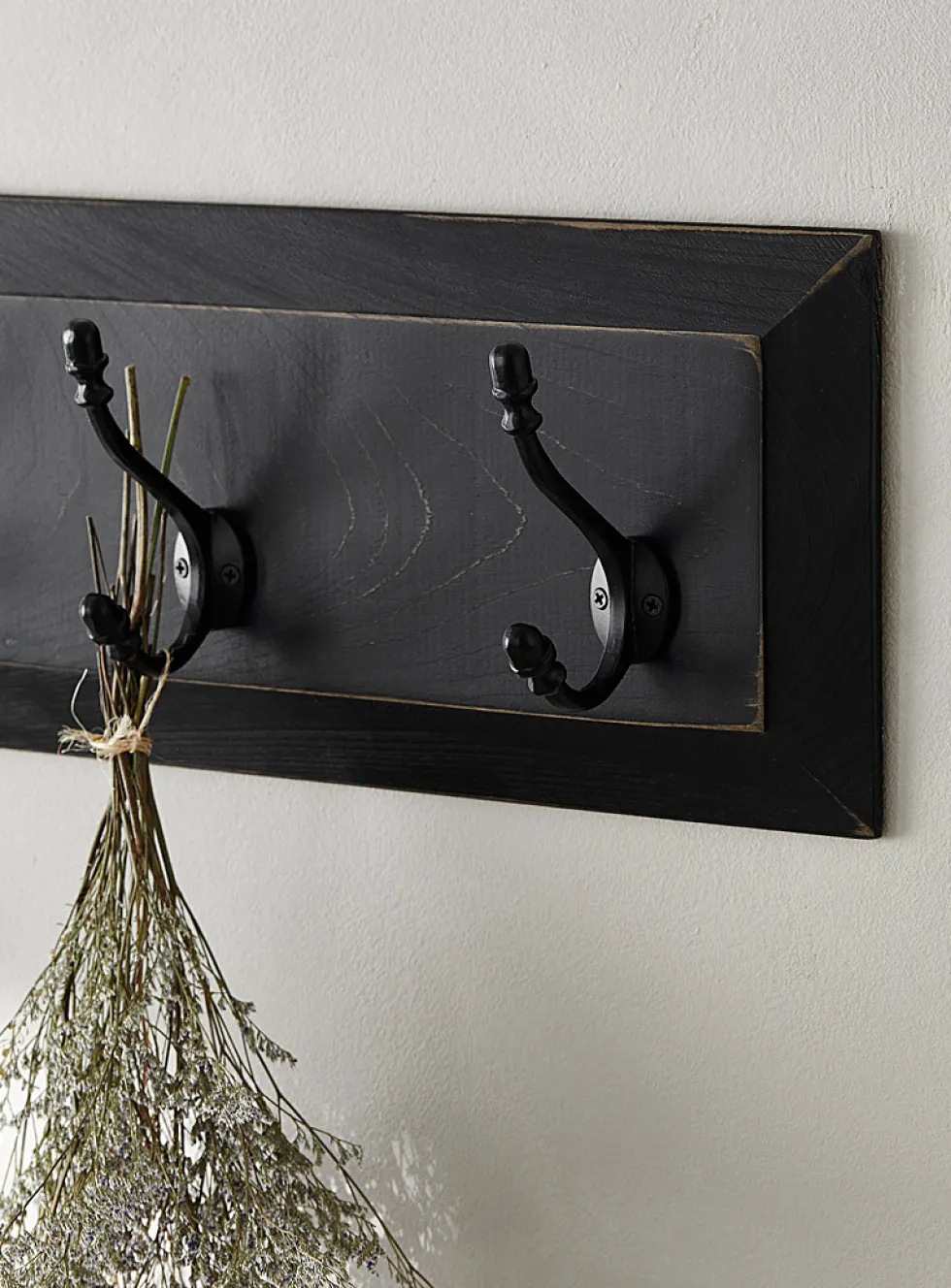 Antique 5-hook wall coat rack