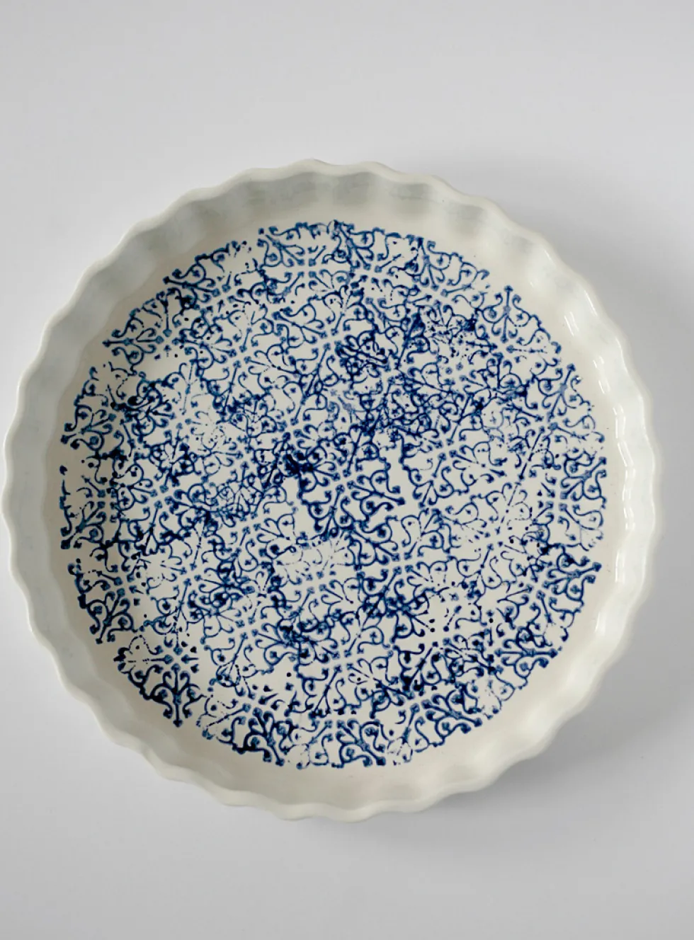 Antique ornamental pattern pie plate