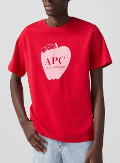 Apple print T-shirt