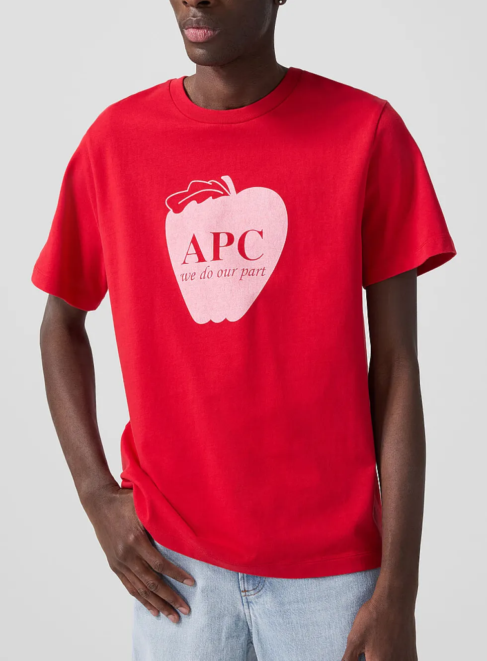 Apple print T-shirt