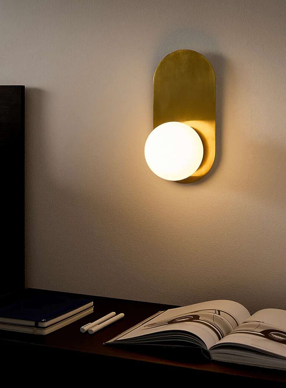 Arch brass wall sconce