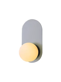 Arch frosted chrome wall sconce