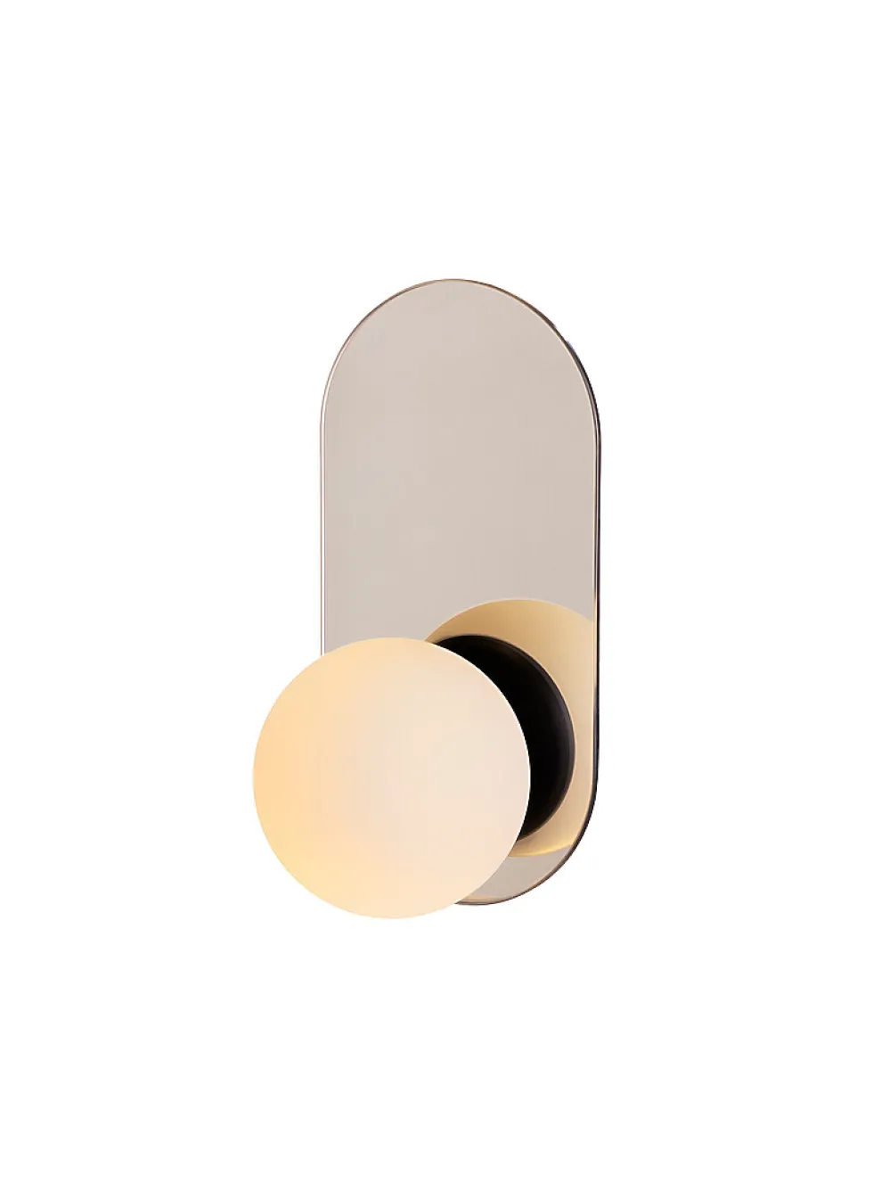 Arch glossy chrome wall sconce