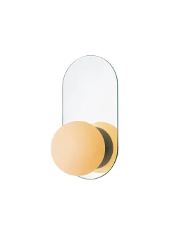 Arch glossy chrome wall sconce