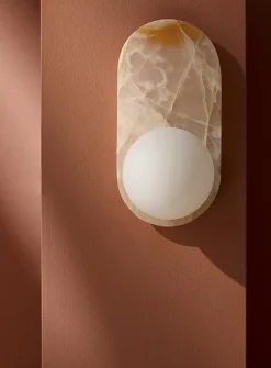 Arch onyx sconce