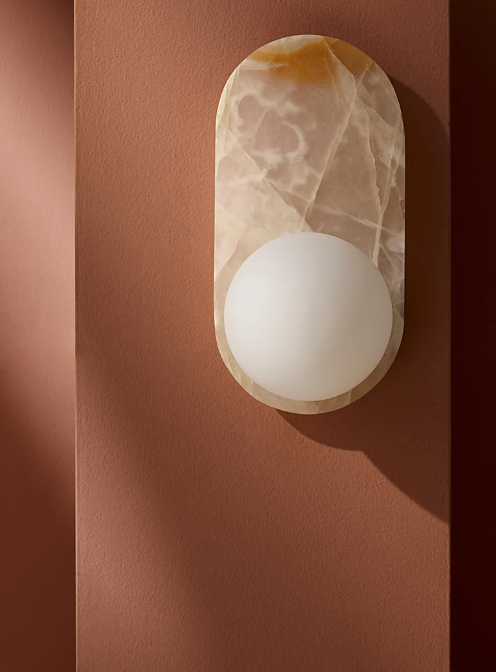 Arch onyx sconce