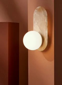 Arch onyx sconce