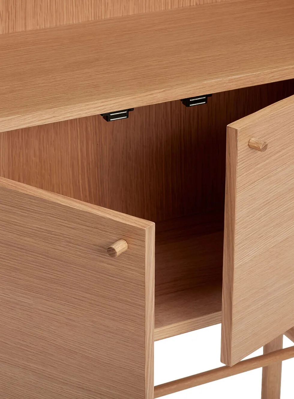 Archive natural wood shelf unit
