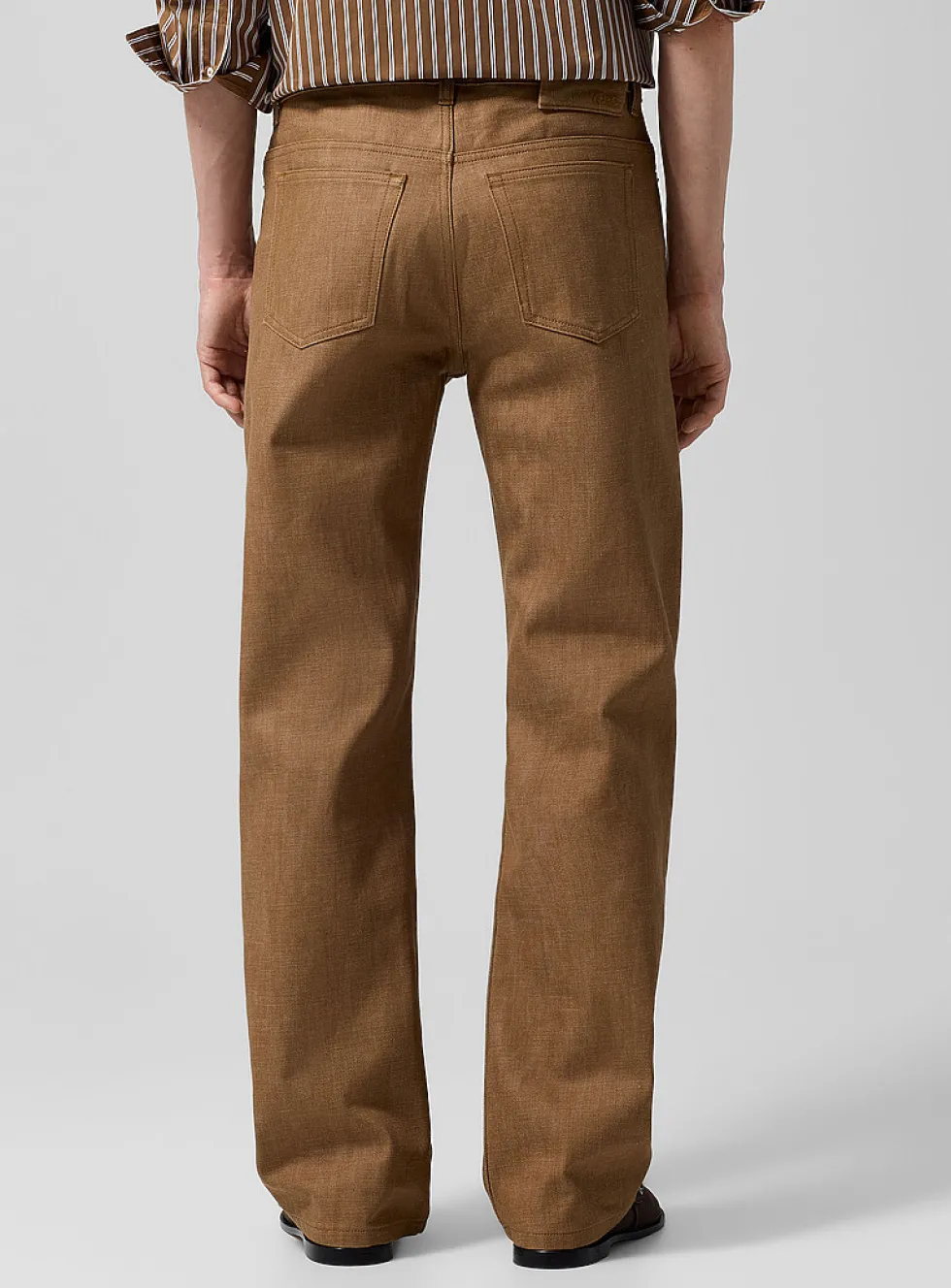Arno glossy brown straight jean