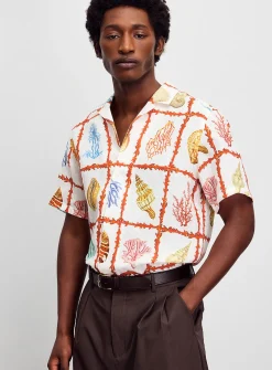 Aronnax sea treasures pure linen shirt