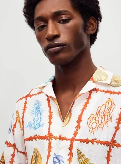 Aronnax sea treasures pure linen shirt