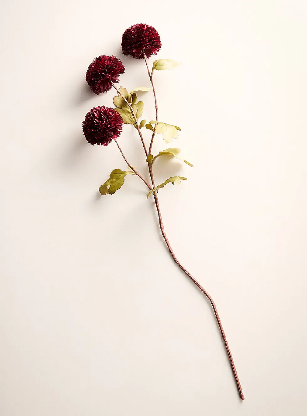 Artificial burgundy dahlia branch